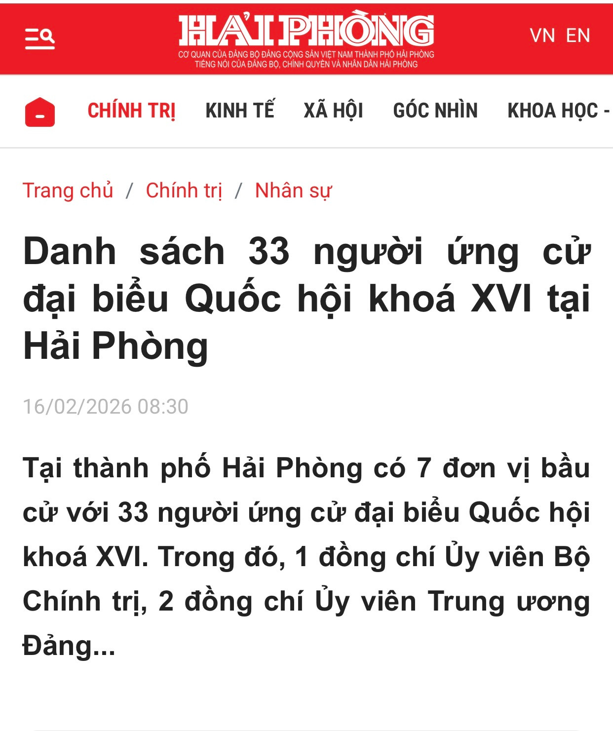 fanpage Báo Hải Phòng