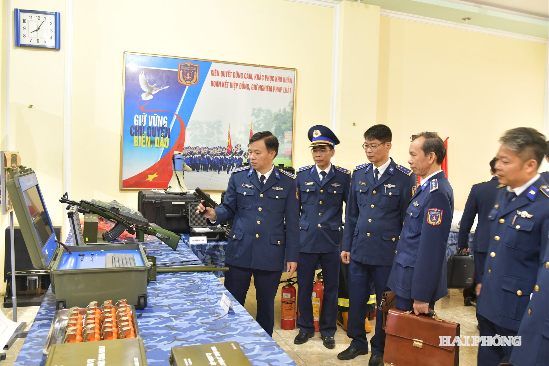 Đoàn Kiểm tra công tác chuẩn bị mô hình học cụ chuẩn bị huấn luyện tại Đoàn Đặc nhiệm Phòng chống tội phạm ma túy số 1