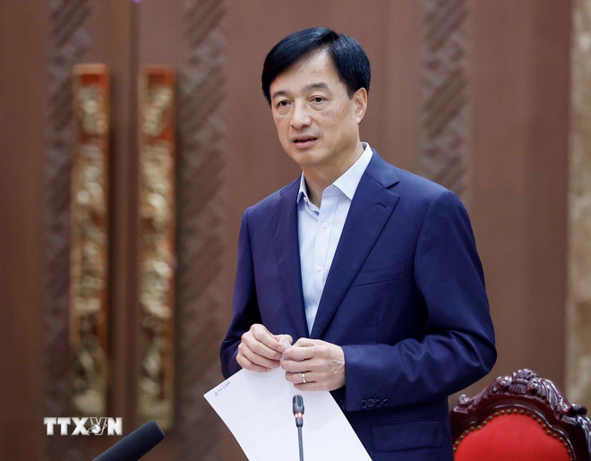 Đồng chí Nguyễn Duy Ngọc, Ủy viên Bộ Chính trị, Bí thư Thành ủy Hà Nội phát biểu. (Ảnh: Thống Nhất/TTXVN) ttxvn-kiem-tra-ban-thuong-vu-thanh-uy-ha-noi-2.jpg