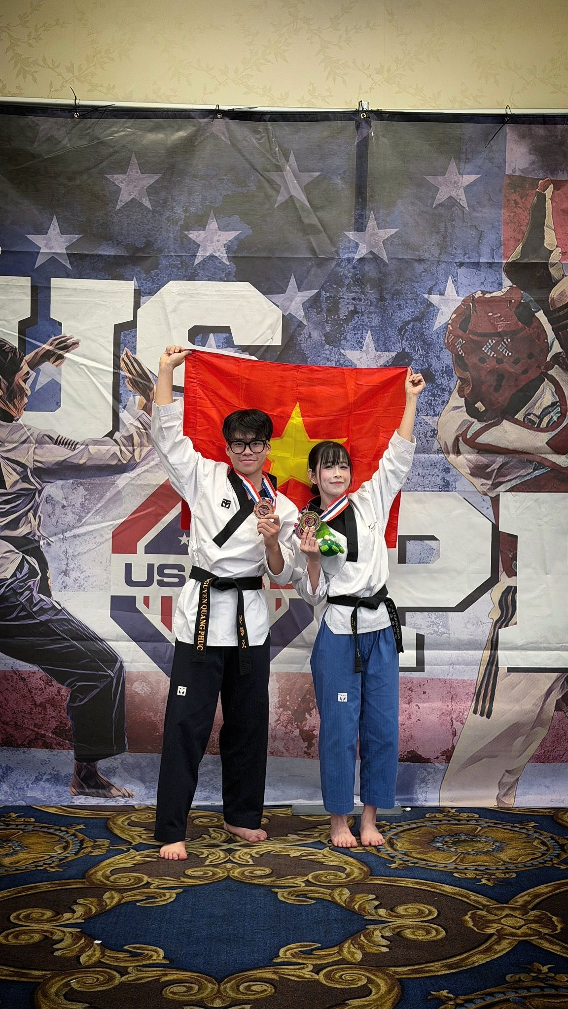Hoa khôi làng võ Việt Nam giành HCV taekwondo tại Mỹ - Ảnh 3. Hoa khôi làng võ Việt Nam giành HCV taekwondo tại Mỹ - Ảnh 3.