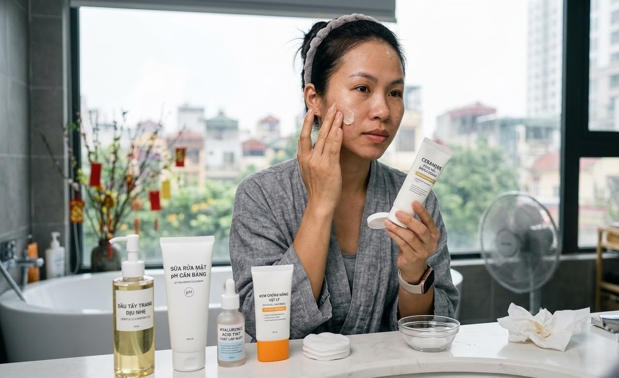 Bí quyết giữ vẻ rạng rỡ cho làn da 'quá tải' đầu xuân- Ảnh 1. Bí quyết giữ vẻ rạng rỡ cho làn da 'quá tải' đầu xuân- Ảnh 1.
