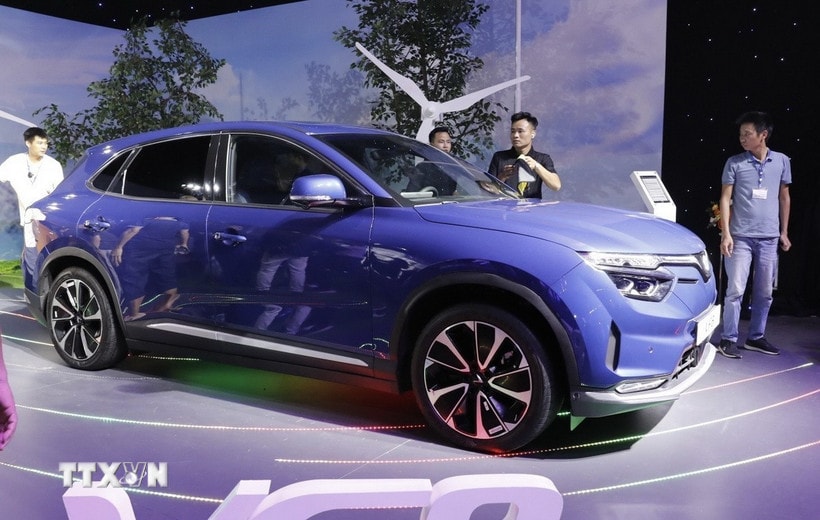Một mẫu xe ôtô điện của VinFast. (Ảnh: Trần Việt/TTXVN)