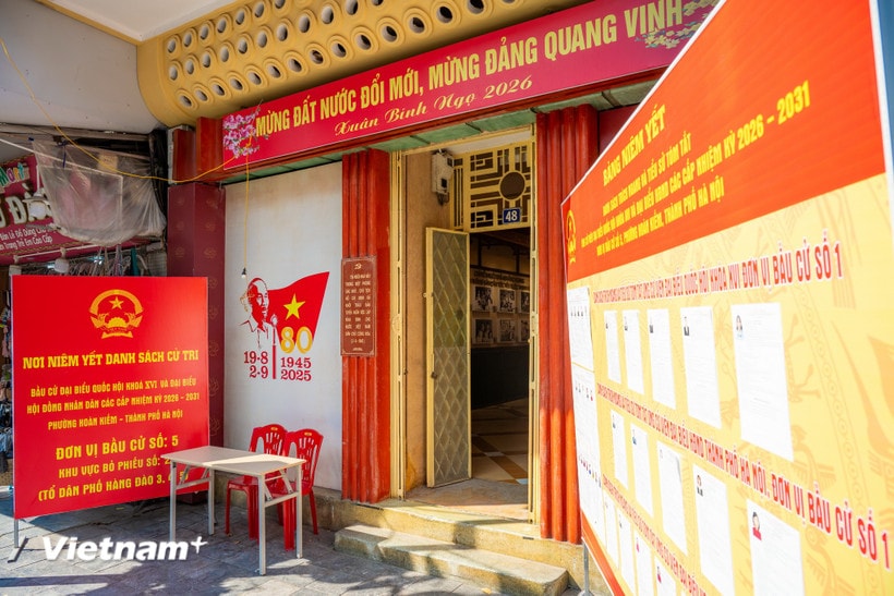 Ngày mai (15/3), cử tri cả nước sẽ đi bầu cử đại biểu Quốc hội Việt Nam khóa XVI và đại biểu Hội đồng nhân dân các cấp nhiệm kỳ 2026-2031. (Ảnh: Minh Sơn/Vietnam+)