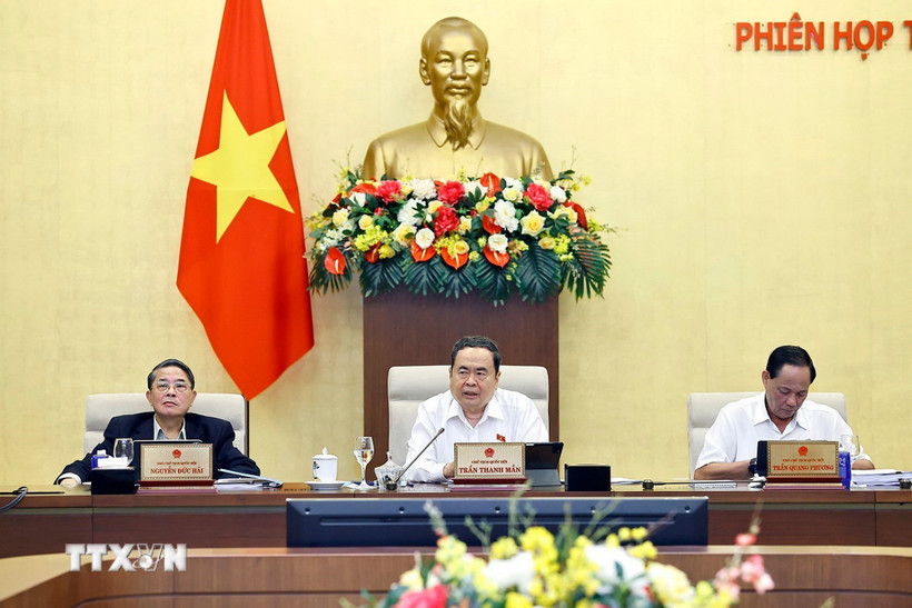 Chủ tịch Quốc hội Trần Thanh Mẫn phát biểu. (Ảnh: Doãn Tấn/TTXVN)