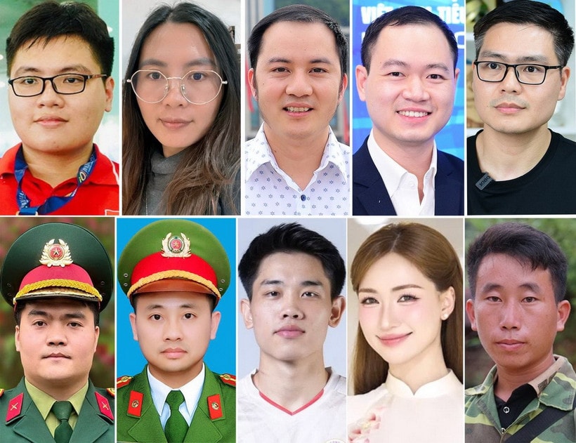 10 Gương mặt trẻ Việt Nam tiêu biểu năm 2025. (Ảnh: TTXVN)