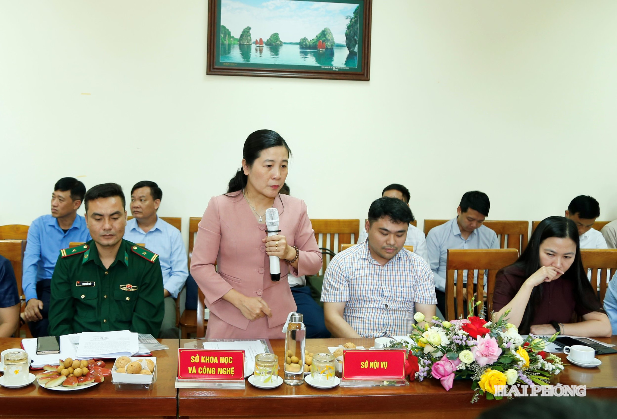 Lãnh đạo Sở Khoa học và Công Nghệ phát biểu tại hội nghị.