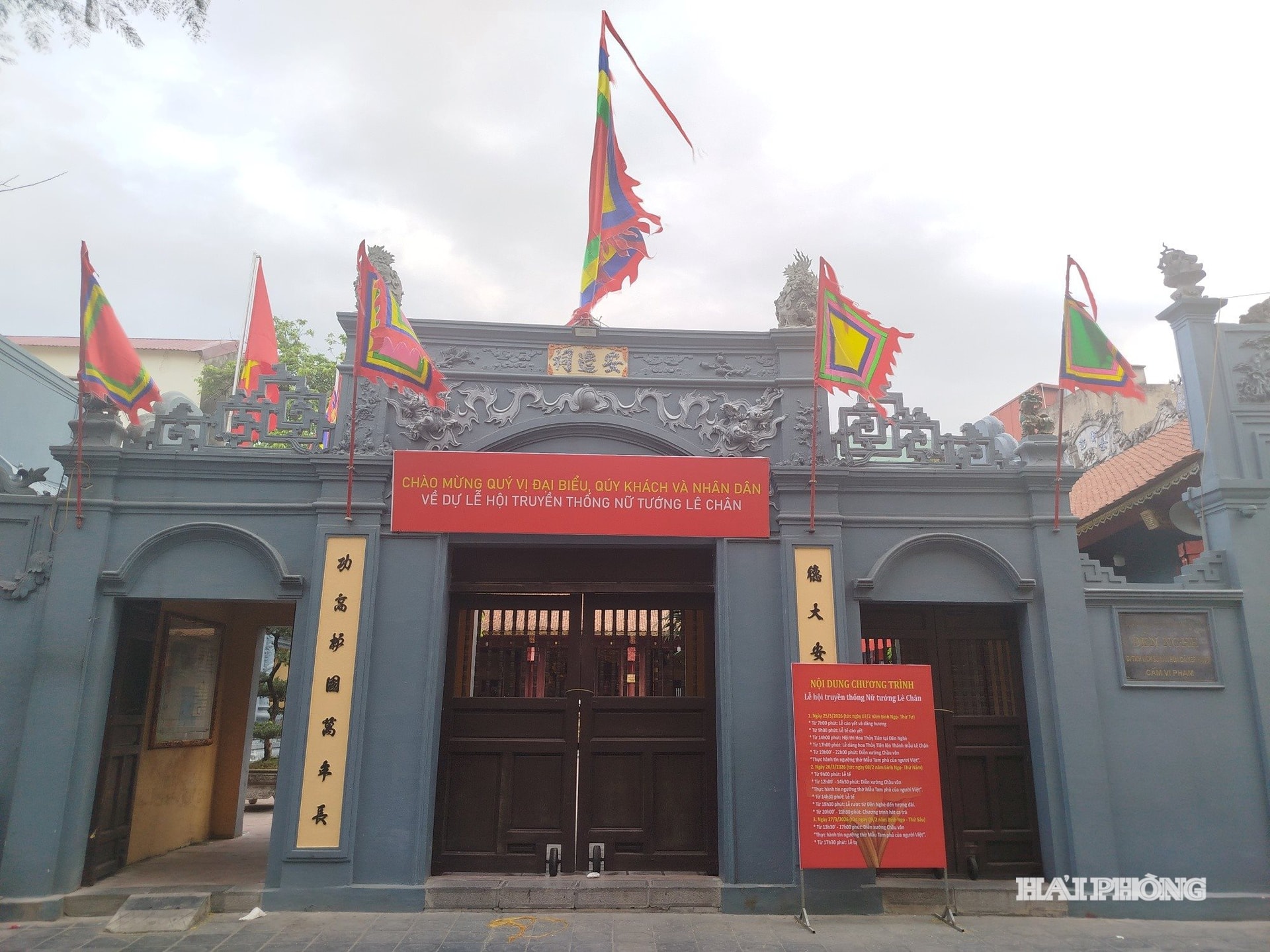 Di tích quốc gia Đền Nghè chuẩn bị sẵn sàng cho Lễ hội truyền thống Nữ tướng Lê Chân.