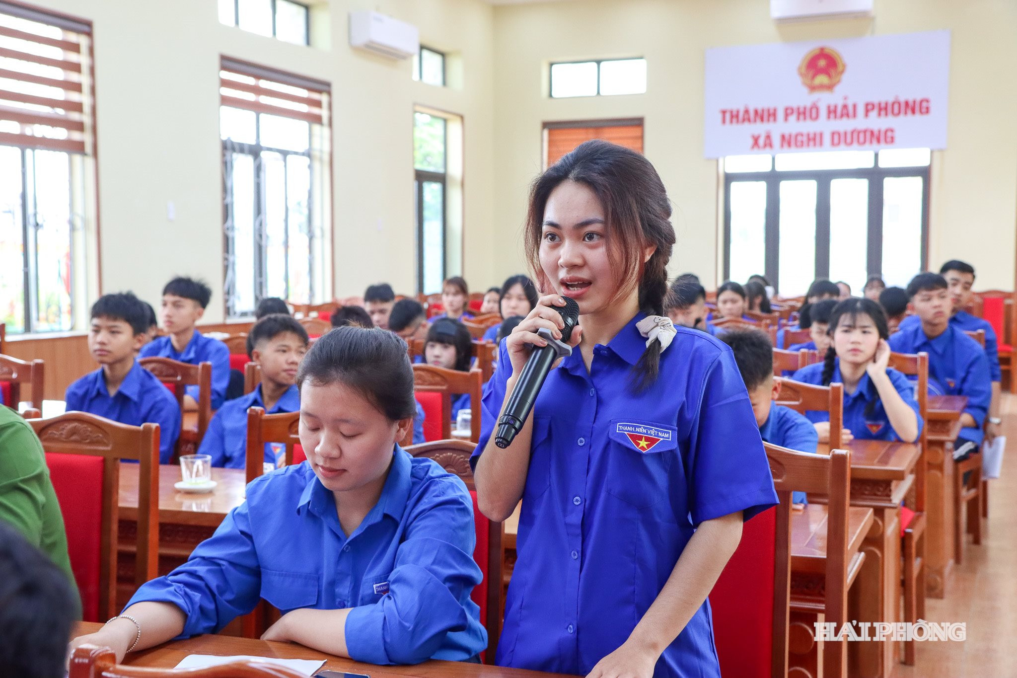 Đại diện đoàn thanh niên xã nêu ý kiến
