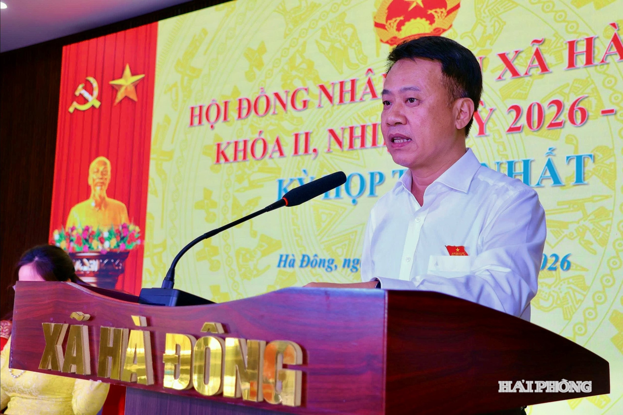 Đồng chí Vũ Đức Hạnh được bầu giữ chức Chủ tịch HĐND xã Hà Đông nhiệm k