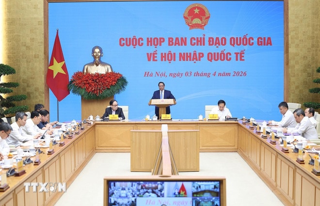 Thủ tướng Phạm Minh Chính, Trưởng Ban Chỉ đạo quốc gia về hội nhập quốc tế chủ trì phiên họp của Ban Chỉ đạo. (Ảnh: Dương Giang/TTXVN) ttxvn-thu-tuong-chu-tri-hop-ban-chi-dao-quoc-gia-ve-hoi-nhap-quoc-te-0304-1.jpg