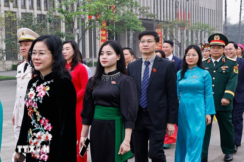 Đại biểu Quốc hội dự khai mạc Kỳ họp thứ nhất, Quốc hội khóa XVI. (Ảnh: Doãn Tấn/TTXVN)