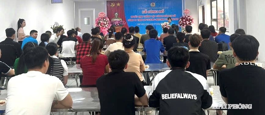 216 lao động Công ty trở thành đoàn viên công đoàn.