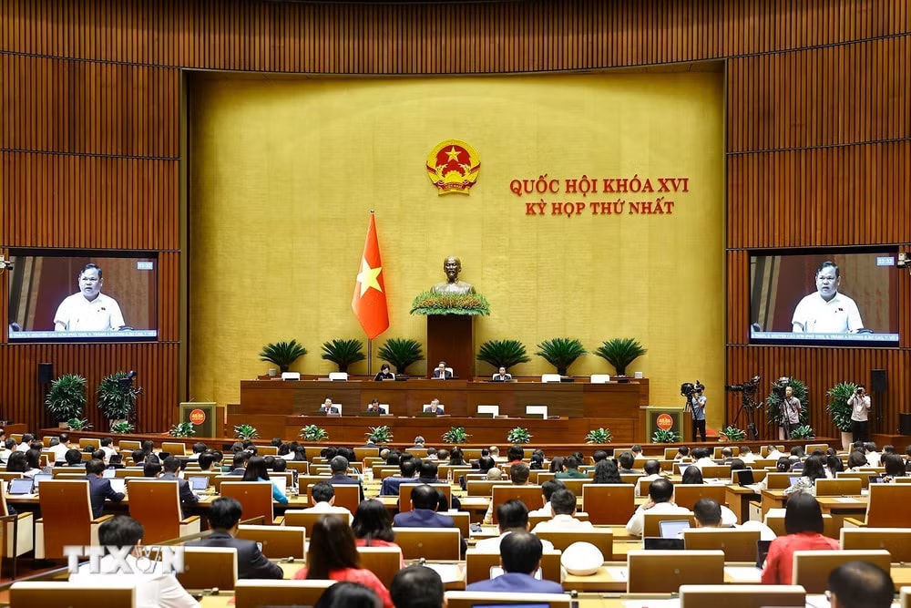 Quang cảnh phiên họp sáng 23/4. (Ảnh: Doãn Tấn/TTXVN) ttxvn-quoc-hoi.jpg