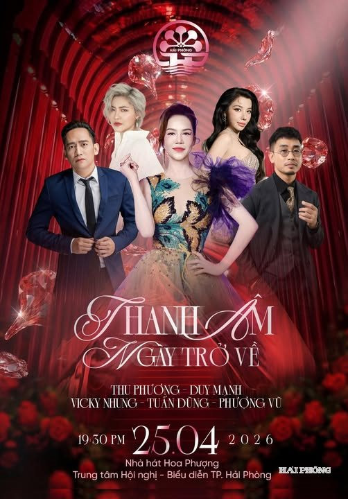 Poster chương trình Thanh âm Ngày trở về với dàn ca sĩ nổi tiếng người Hải Phòng