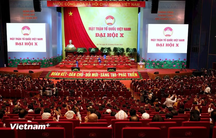 Từ ngày 11 đến ngày 13/5/2026 sẽ diễn ra Đại hội đại biểu toàn quốc Mặt trận Tổ quốc Việt Nam lần thứ XI, nhiệm kỳ 2026 - 2031. (Ảnh: PV/Vietnam+)