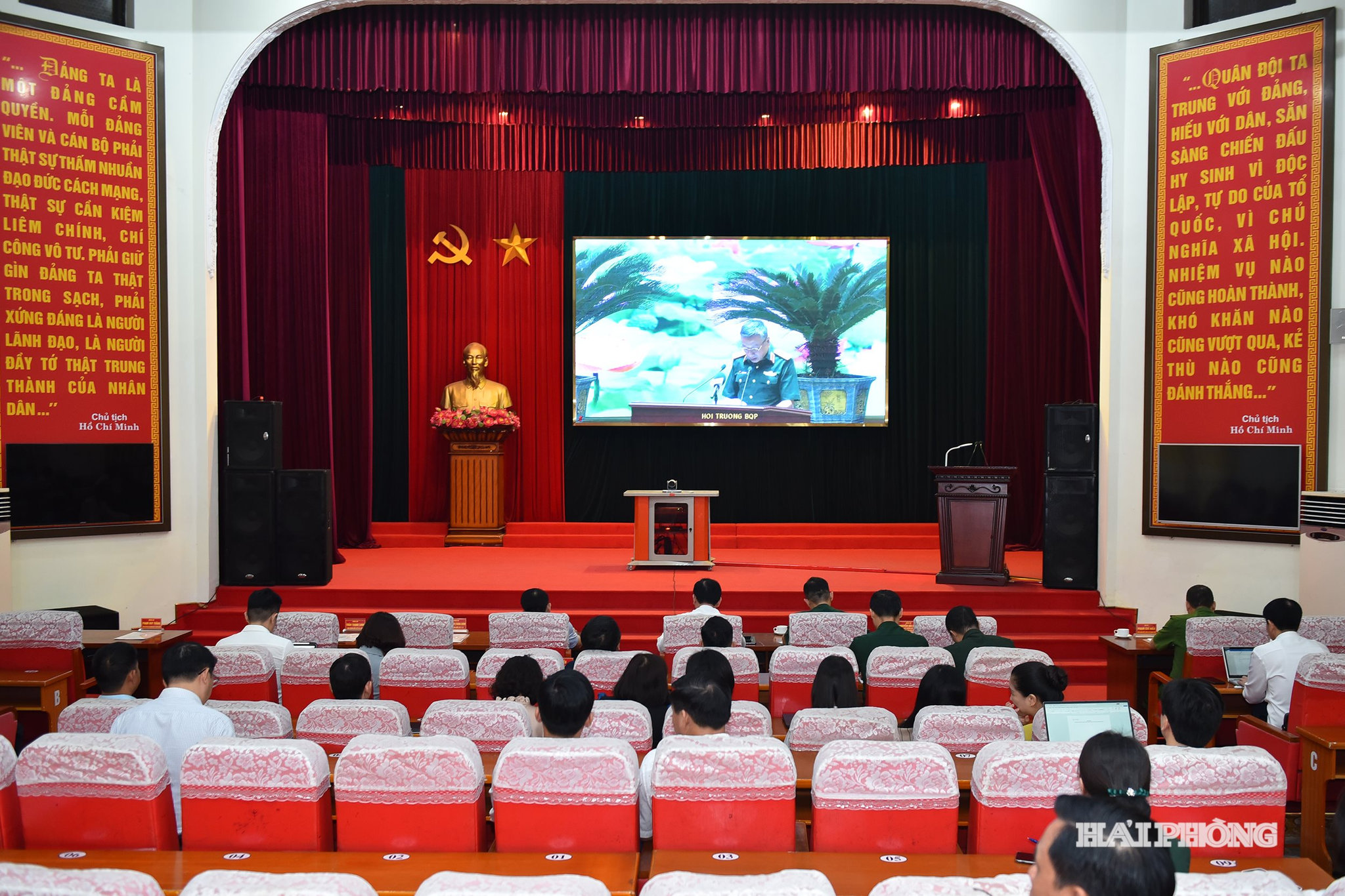 Quang cảnh hội nghị tập huấn tại điểm cầu Hải Phòng.