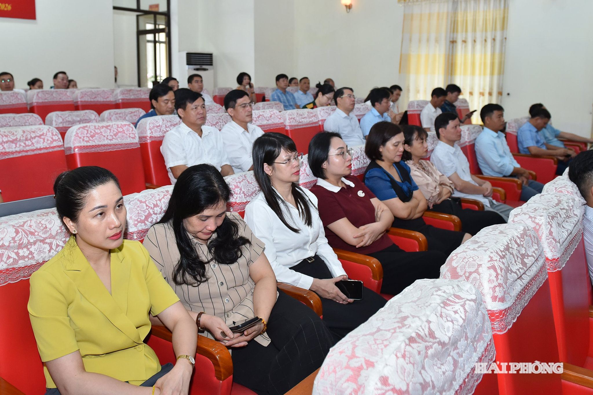 Các đại biểu dự hội nghị tập huấn tại điểm cầu Hải Phòng.