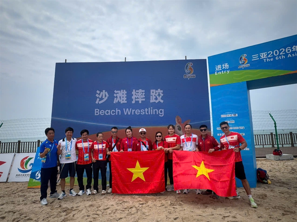 Vật Việt Nam giành 3 huy chương ở Đại hội thể thao bãi biển châu Á 2026 - Ảnh 2. Vật Việt Nam giành 3 huy chương ở Đại hội thể thao bãi biển châu Á 2026 - Ảnh 2.