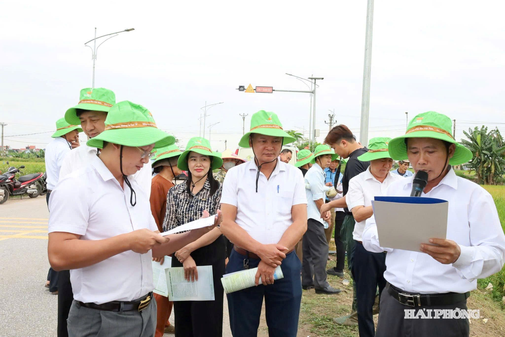 UBND xã Kiến Hưng tổ chức đánh giá kết quả mô hình trình diễn giống lúa lai TBH456