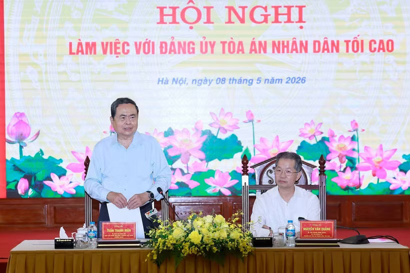 Chủ tịch Quốc hội Trần Thanh Mẫn phát biểu. (Ảnh: Doãn Tấn/TTXVN)