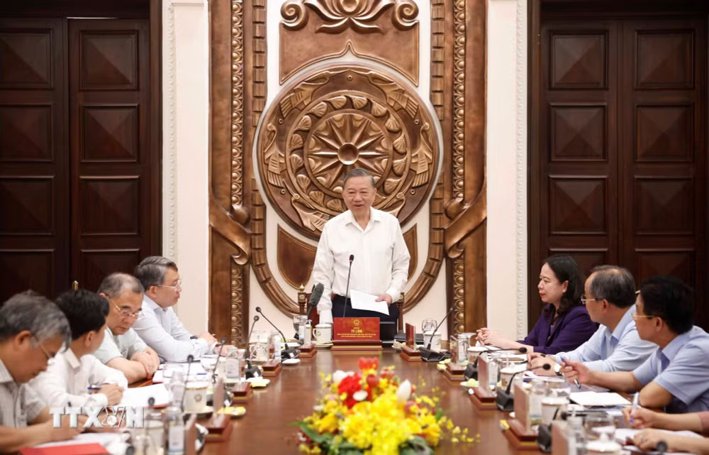 Tổng Bí thư, Chủ tịch nước Tô Lâm phát biểu. (Ảnh: Thống Nhất/TTXVN) ttxvn-tong-bi-thu-chu-tich-nuoc-to-lam-lam-viec-voi-pho-chu-tich-nuoc-va-van-phong-chu-tich-nuoc-1105-5.jpg