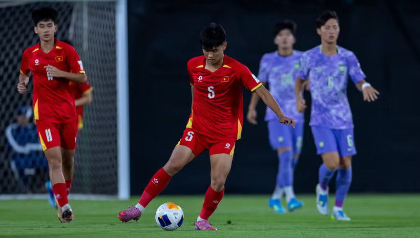 U17 Việt Nam nhận thất bại đậm 1-4 trước U17 Hàn Quốc. (Ảnh: afc)