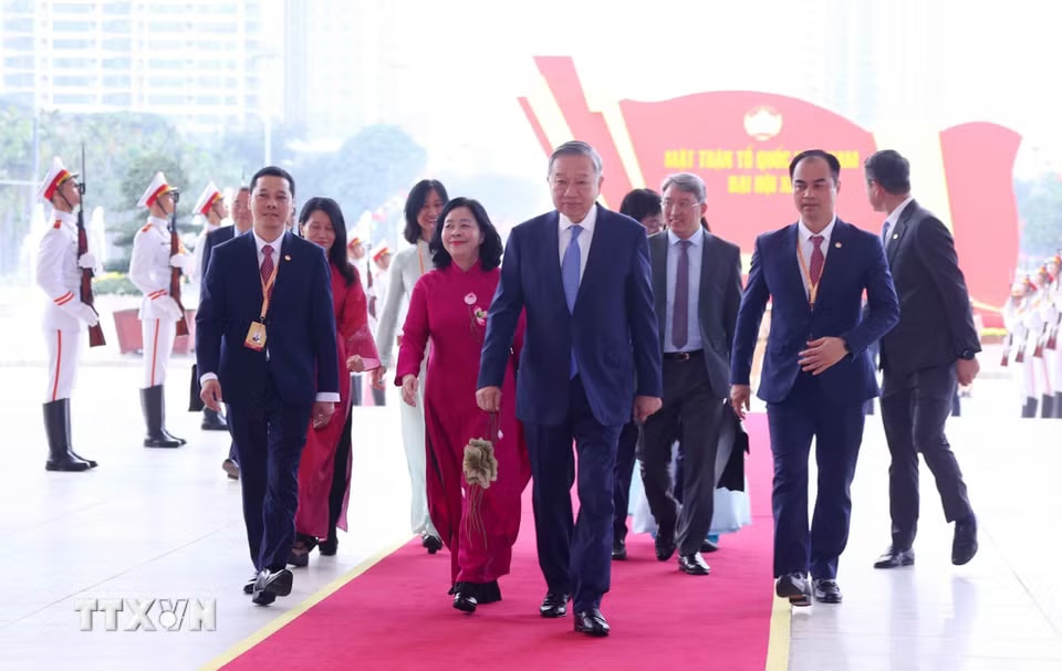 Tổng Bí thư, Chủ tịch nước Tô Lâm dự khai mạc Đại hội. (Ảnh: Dương Giang/TTXVN)
