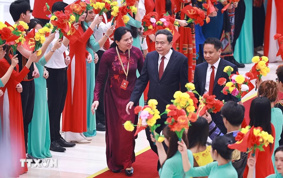 Chủ tịch Quốc hội Trần Thanh Mẫn dự khai mạc Đại hội. (Ảnh: Dương Giang/TTXVN)