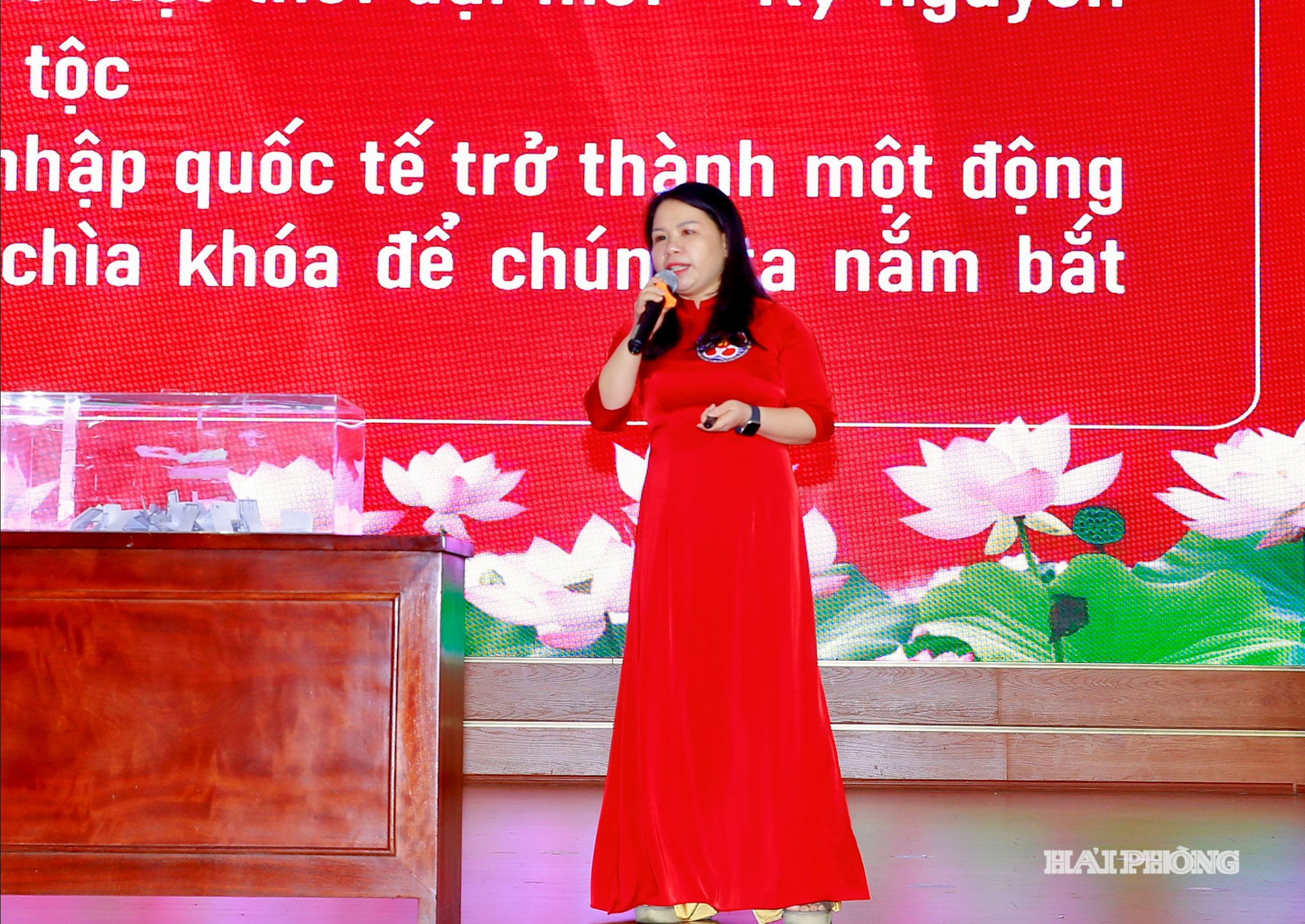 Thí sinh Trường đại học Hải Phòng thực hiện phần thi của mình.