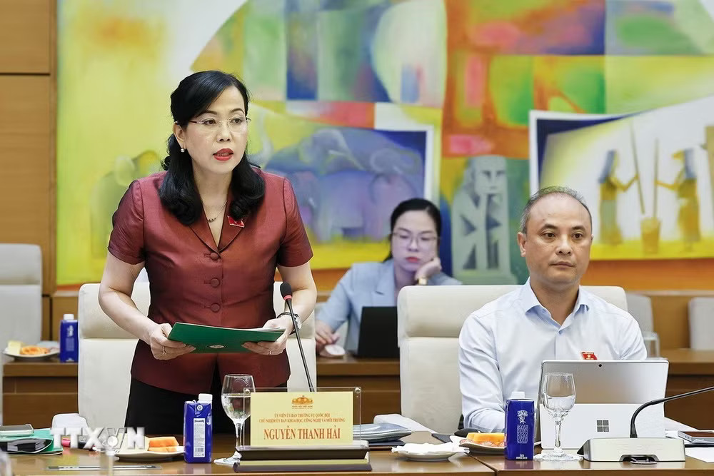 Chủ nhiệm Ủy ban Khoa học, Công nghệ và Môi trường của Quốc hội Nguyễn Thanh Hải phát biểu. (Ảnh: Doãn Tấn/TTXVN) ttxvn-chu-tich-quoc-hoi-lam-viec-voi-thuong-truc-uy-ban-khoa-hoc-cong-nghe-va-moi-truong-cua-quoc-hoi-3.jpg