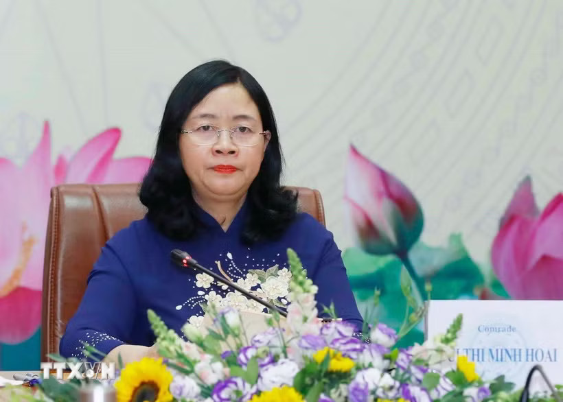 Ủy viên Bộ Chính trị, Bí thư Trung ương Đảng, Chủ tịch Ủy ban Trung ương Mặt trận Tổ quốc Việt Nam Bùi Thị Minh Hoài. (Ảnh: Minh Đức/TTXVN)