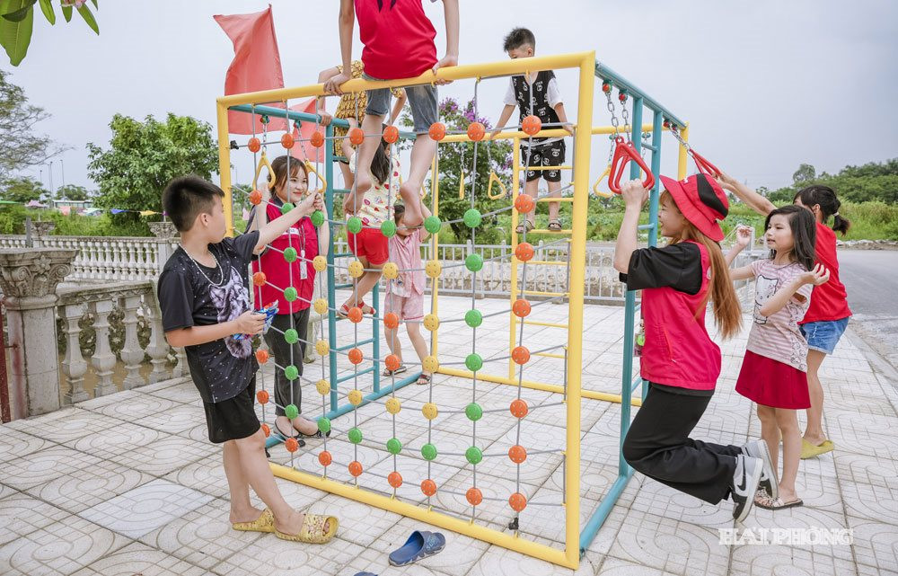 Sân chơi thiếu nhi tài phường An Dương được hoàn thành từ năm 2022.