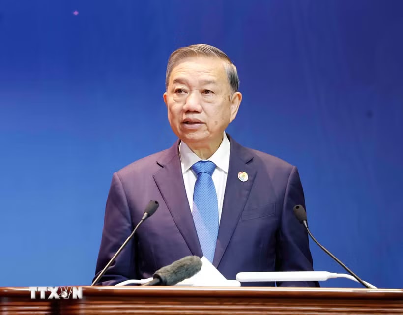 Tổng Bí thư, Chủ tịch nước Tô Lâm phát biểu chỉ đạo Đại hội XIV Công đoàn Việt Nam. (Ảnh: Tuấn Anh/TTXVN)
