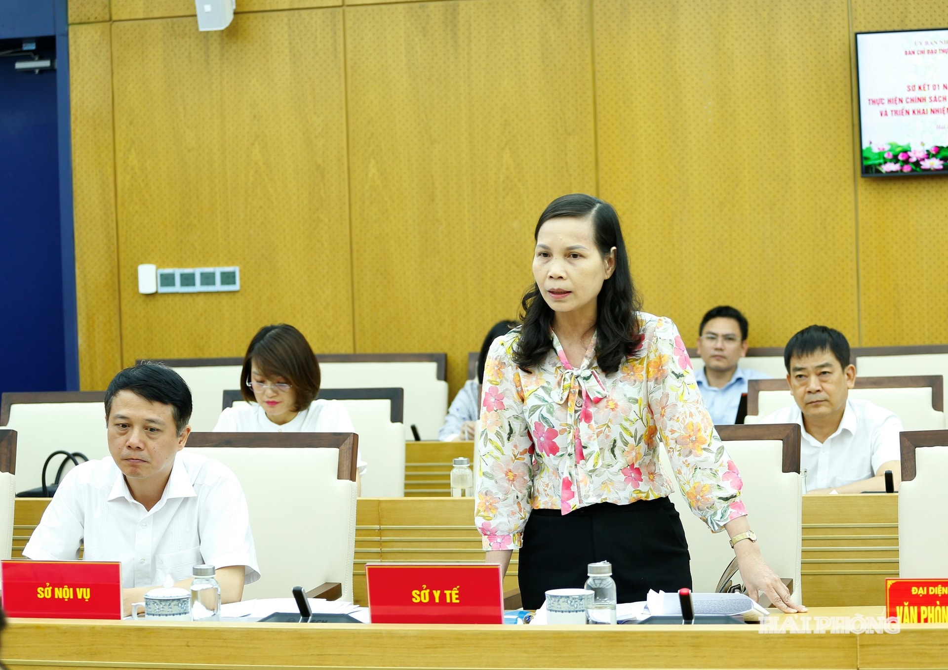 Lãnh đạo Sở Y tế phát biểu ý kiến tại hội nghị.