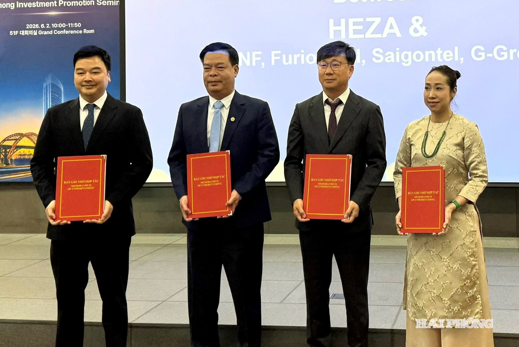 Thành phố Hải Phòng và các đối tác Hàn Quốc ký kết 4 biên bản ghi nhớ hợp tác tại Hội nghị xúc tiến đầu tư Hải Phòng - Hàn Quốc năm 2026 đầu tháng 6 vừa qua. Ảnh: TUẤN ANH
