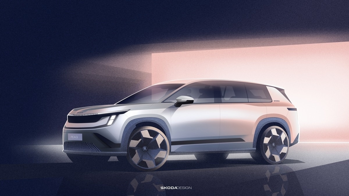 Skoda hé lộ diện mạo mẫu SUV điện 7 chỗ sắp ra mắt toàn cầu - 1