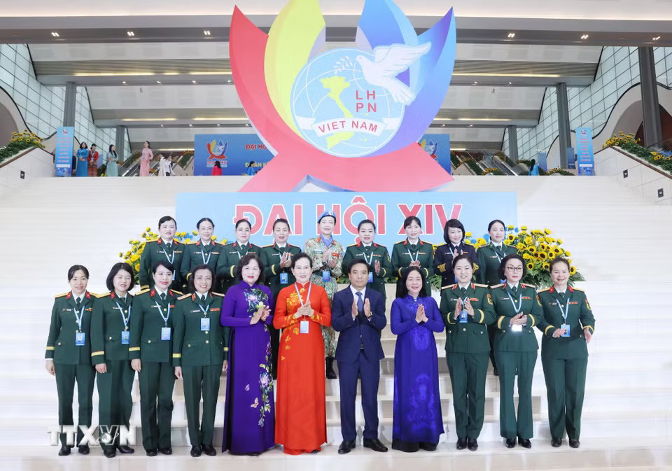 Đại biểu dự phiên Khai mạc trọng thể Đại hội đại biểu Phụ nữ toàn quốc lần thứ XIV. (Ảnh: Lâm Khánh/TTXVN)