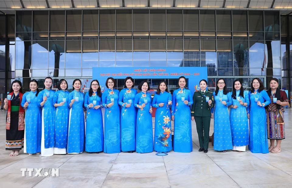 Đại biểu dự phiên Khai mạc trọng thể Đại hội đại biểu Phụ nữ toàn quốc lần thứ XIV. (Ảnh: Tuấn Anh/TTXVN)