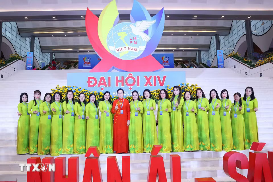 Đại biểu dự phiên Khai mạc trọng thể Đại hội đại biểu Phụ nữ toàn quốc lần thứ XIV. (Ảnh: Văn Điệp/TTXVN)