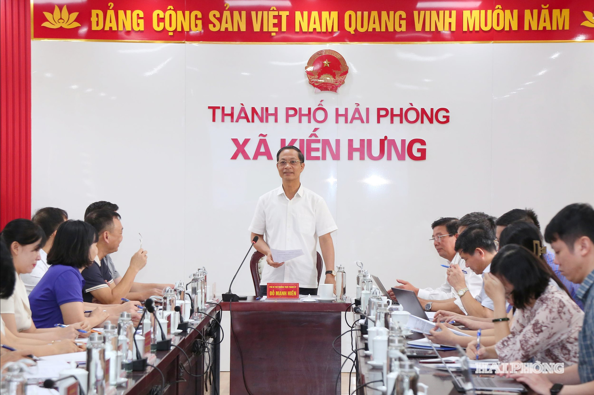 Đồng chí Đỗ Mạnh Hiến, Phó Bí thư Thường trực Thành ủy phát biểu tổng kết