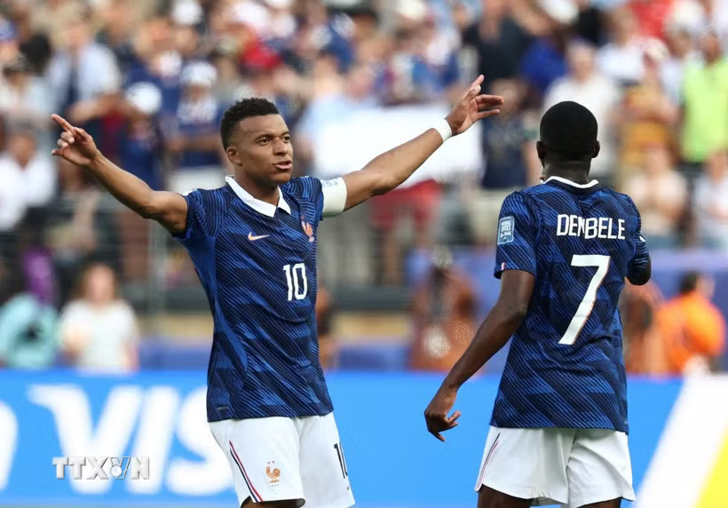 Mbappe tỏa sáng giúp Pháp thẳng tiến vòng 1/8 World Cup 2026. (Ảnh: AFP/TTXVN)