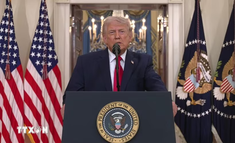 Tổng thống Mỹ Donald Trump. (Ảnh: THX/TTXVN)