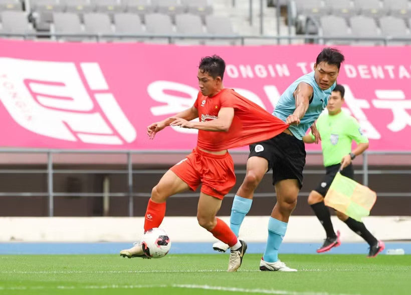 Tuyển Việt Nam vượt qua Yongin FC ở trận đấu thứ 2 tại Hàn Quốc. (Nguồn: VFF)