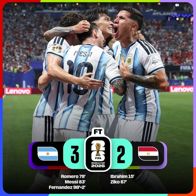 Messi ghi bàn, Argentina ngược dòng thắng Ai Cập để vào tứ kết World Cup 2026 - Ảnh 1.