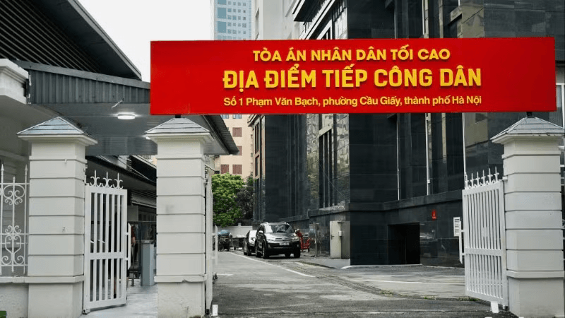 Địa điểm tiếp công dân mới của Tòa án nhân dân tối cao.