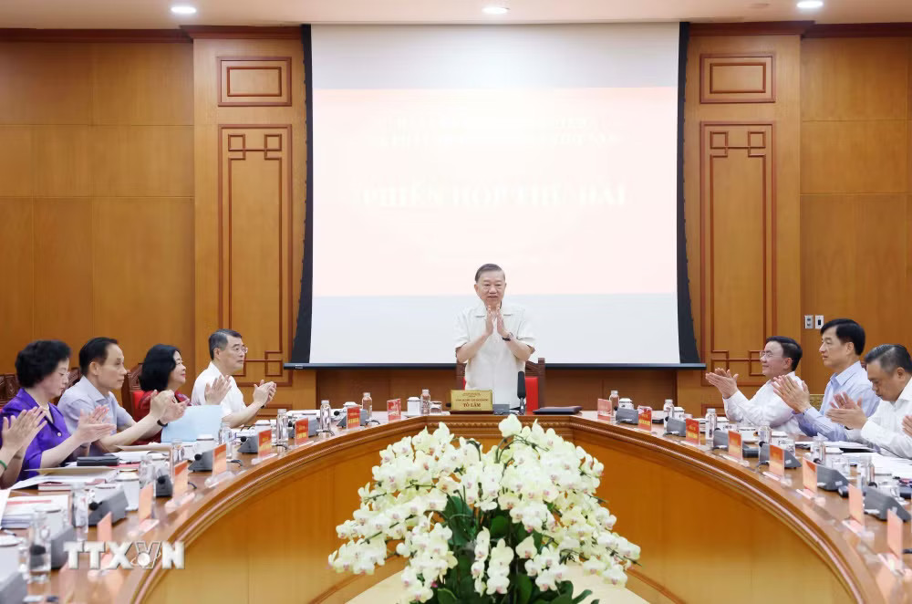Tổng Bí thư, Chủ tịch nước Tô Lâm phát biểu. (Ảnh: Thống Nhất/TTXVN) ttxvn-tong-bi-thu-chu-tich-nuoc-du-phien-hop-thu-hai-ban-chi-dao-trung-uong-ve-phat-trien-van-hoa-viet-nam-1307-8.jpg