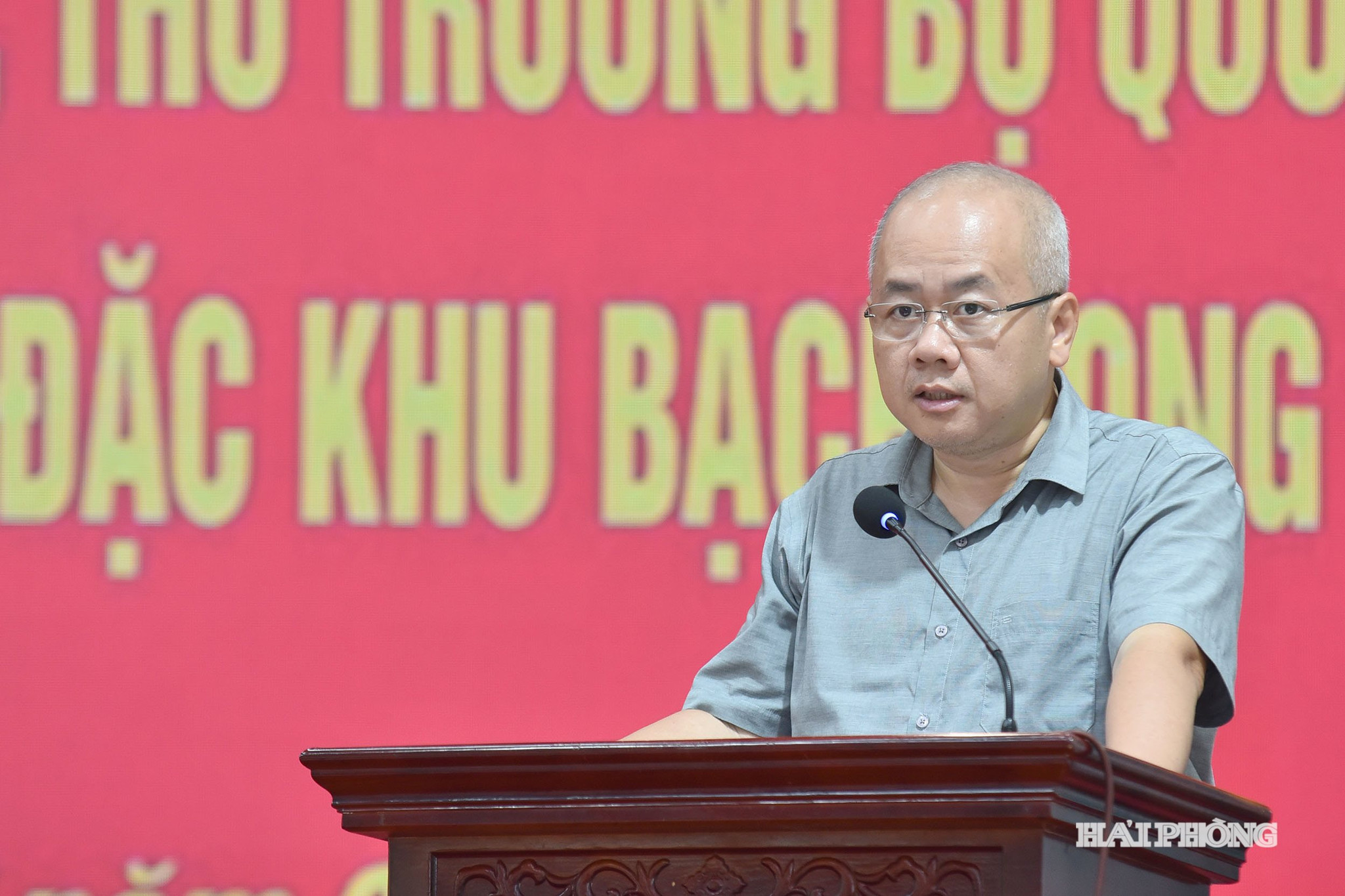 Đồng chí Đỗ Thành Trung, Phó Bí thư Thành ủy, Chủ tịch UBND thành phố phát biểu tại cuộc kiểm tra.