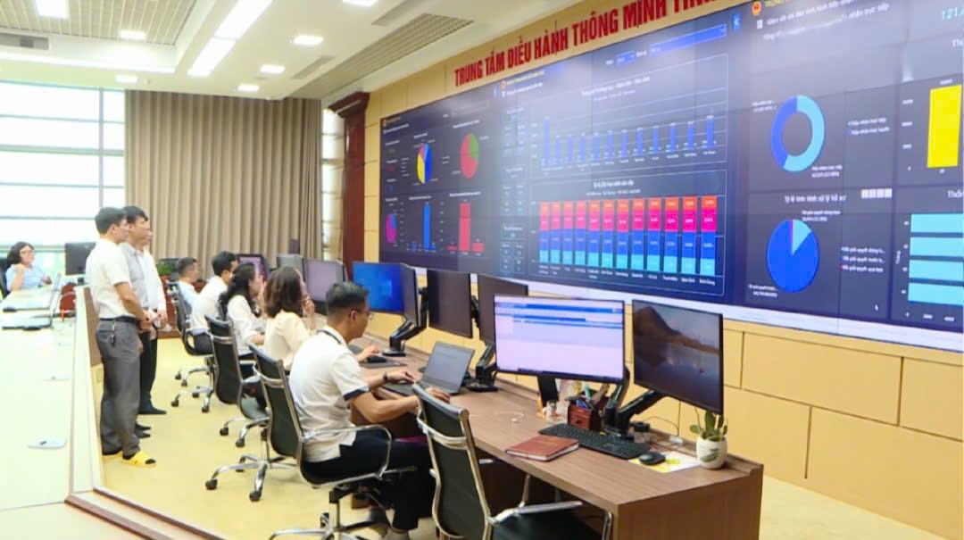 Trung tâm Giám sát, điều hành thông minh IOC hiển thị 20 lĩnh vực trên bảng điều khiển, hỗ trợ điều hành trong một số lĩnh vực trọng điểm