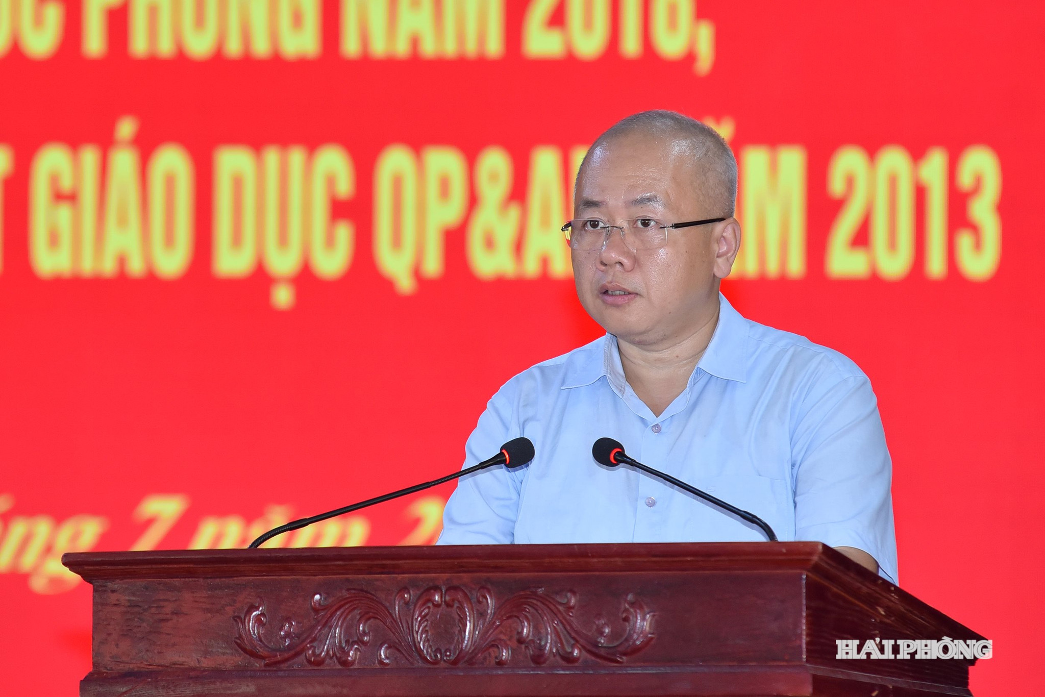 Đồng chí Đỗ Thành Trung, Phó Bí thư Thành uỷ, Chủ tịch UBND thành phố phát biểu kết luận hội nghị.