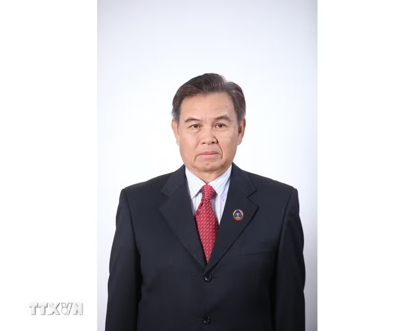 Đồng chí Saysomphone Phomvihane, Ủy viên Bộ Chính trị Trung ương Đảng, Chủ tịch Quốc hội nước Cộng hòa Dân chủ Nhân dân Lào. (Ảnh: TTXVN phát)